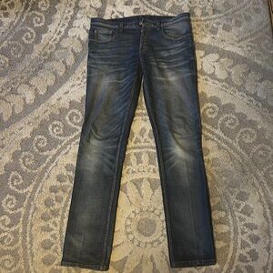 Gucci Blue Slim Jeans with Vintage Fading